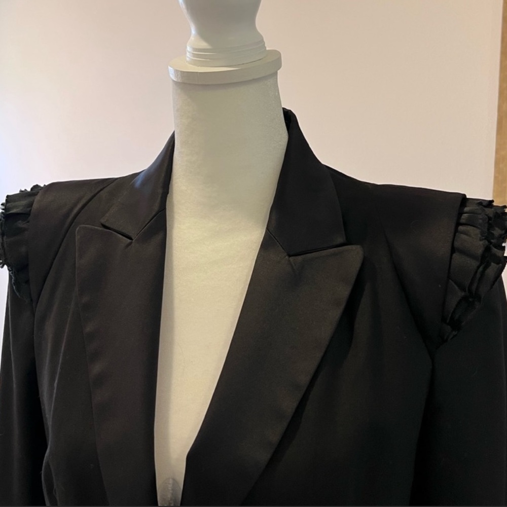 Robert Rodriquez Defined Ruffle Shoulder Blazer - image 3